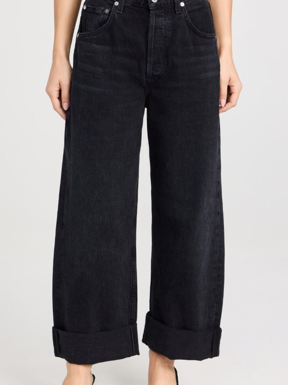 Citizens Of Humanity Ayla Washed Black Denim, 27